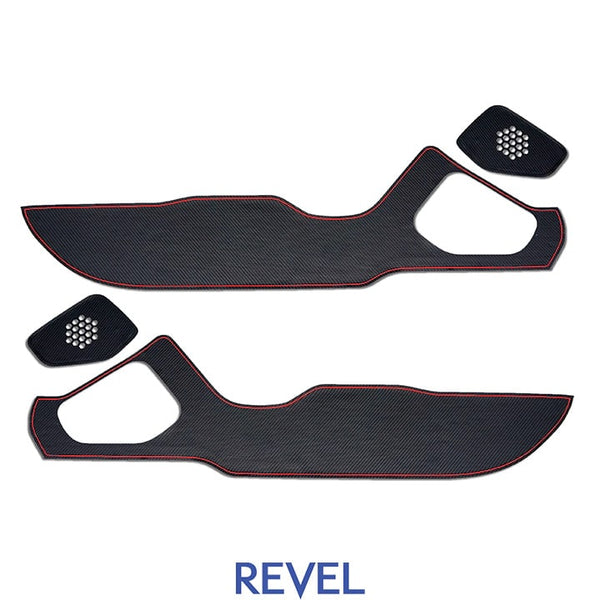 Revel GT Design Kick Panel Cover (Red Stitch) 2022 Toyota GR86/Subaru BRZ - 4 Pieces (1TR5GDCS01R)