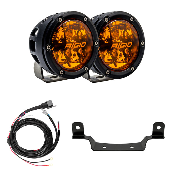 Rigid Industries 2017+ Polaris Pro R/Turbo R Revolve Amber PRO Grille Light Kit (41651)