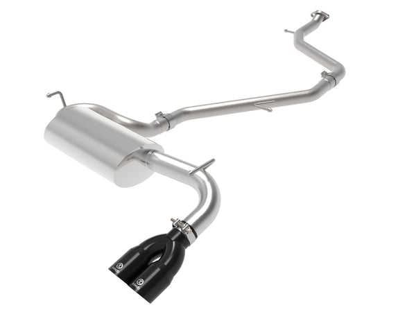 Takeda 18-21 Toyota C-HR 2.0L 2.5in 304 Stainless Steel Cat-Back Exhaust w/ Black Tip (49-36044-B)