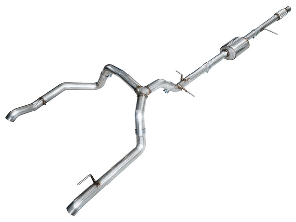 AWE Tuning 4th Gen GM 1500 5.3L 0FG Catback Split Rear Exit (w/ Bumper Cutouts) - OE Tips (3015-31200)