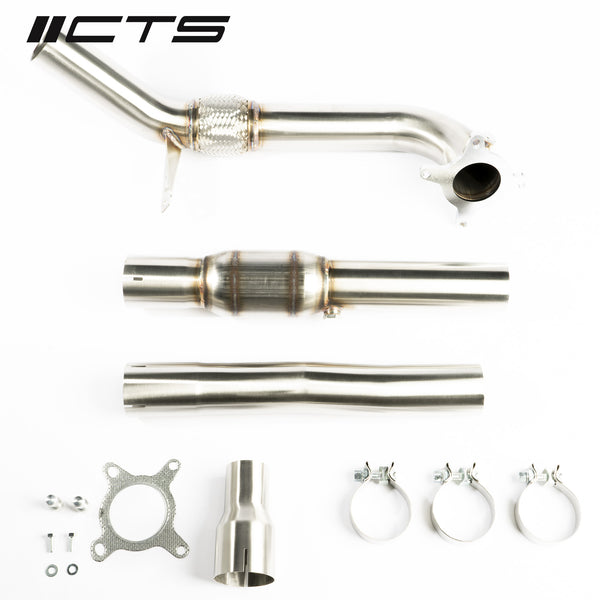 CTS Turbo MK6 Golf R 2.0T, MK2 Audi TT Quattro/TT-S 2.0T, 8P A3 Quattro/S3 2.0T High Flow CAT Downpipe (CTS-EXH-DP-0003-CAT)