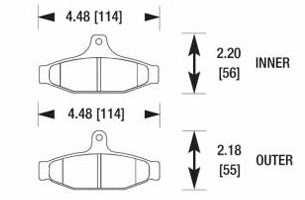 Baer Brakes Replacement Pads for Baer Claw SS, Sport & Track Rear Calipers (D0413R)