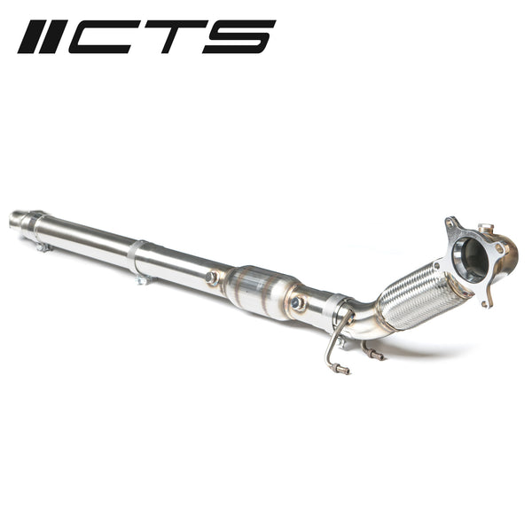 CTS Turbo Audi/VW 2.0T FWD Exhaust Downpipe With High-Flow Cat (MK5, MK6, 8P A3, 8J TT) (CTS-EXH-DP-0001-CAT)