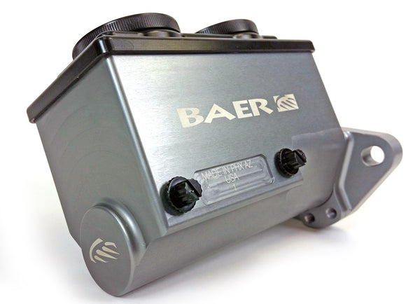 Baer Brakes ReMaster 2-Bolt GM/Ford Master Cyl Assembly, Gray, 1-1/8in bore, Left port. (6801266LP)