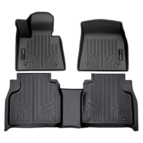 SMARTLINER Custom Fit All Weather Protection Protection Black 2 Row Floor Mat Liner Set Compatible With 2023-2024 BMW XM (SA0420/B0707)