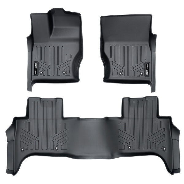 SMARTLINER Custom Fit Floor Mats 2 Row Liner Set Black Compatible With 2014-2022 Land Rover Range Rover Sport (SA0289/B0289)