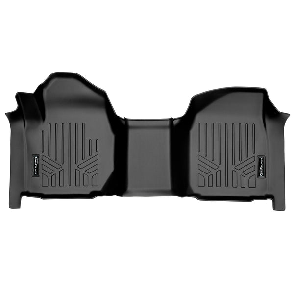 SMARTLINER Floor Mats 1st Row 1pc Liner Black Compatible With Vinyl Floor 2019-2021 Chevy Silverado / GMC Sierra 1500 Regular Cab (SA0465)