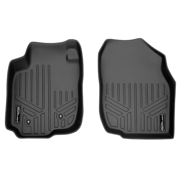 SMARTLINER Custom Fit Floor Mats 1st Row Liner Set Black Compatible With 2006-2012 Toyota RAV4 (SA0019)