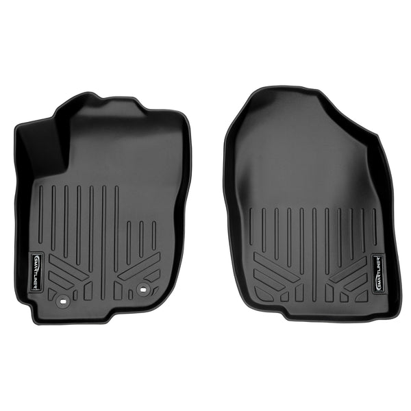 SMARTLINER Custom Fit All Weather Protection Black 1st Row Liners Compatible With 2013-2018 Toyota RAV4 (SA0134)