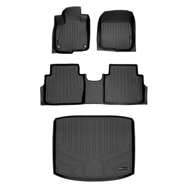SMARTLINER Custom Fit Floor Mats 2 Rows and Cargo Liner Set Black Compatible With 2017-2022 Honda CR-V (SA0250/B0250/D0386)