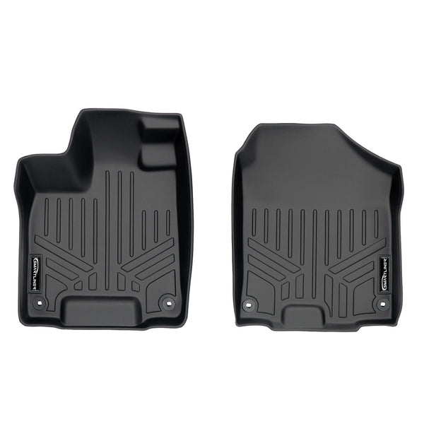 SMARTLINER Custom Fit Floor Mats 1st Row Liner Set Black Compatible With 2016-2022 Honda Pilot (SA0200)