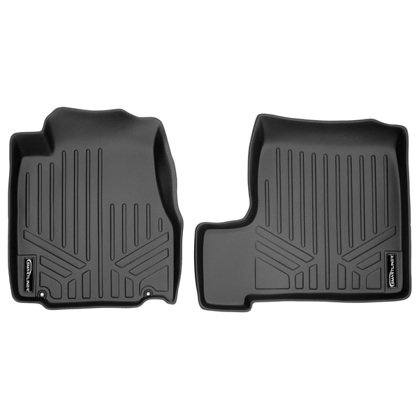 SMARTLINER Custom Fit All Weather Protection Black 1st Row Liners Compatible With 2007-2011 Honda CR-V (SA0021)