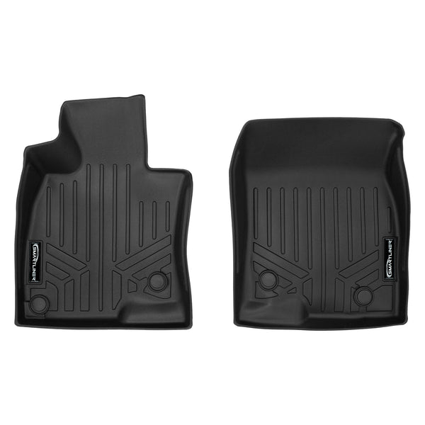 SMARTLINER Custom Fit All Weather Protection Black 1st Row Liners Compatible With 2014-2018 Mazda 3 (SA0278)