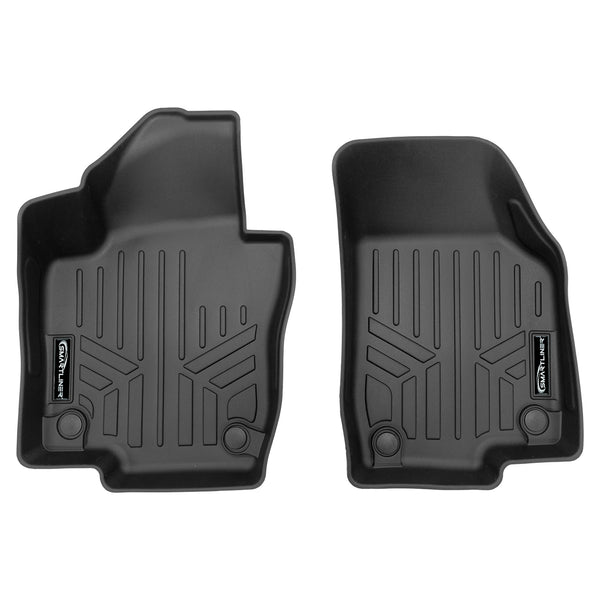 SMARTLINER All Weather Custom Fit Black 1st Row Floor Liner Set Compatible With 2024 Hyundai Santa Fe (SA0279)