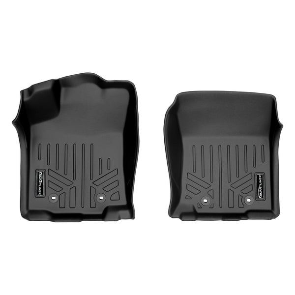 SMARTLINER Custom Fit Floor Mats 1st Row Liner Set Black Compatible With 2018-2021 Toyota Tacoma - All Models (SA0354)