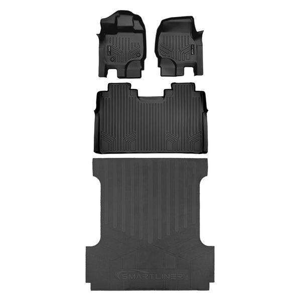 SMARTLINER 2 Row & Truck Bed Liner Compatible With 2015-2025 Ford F-150 Super Crew Cab (SA0167/B0188/J0167)