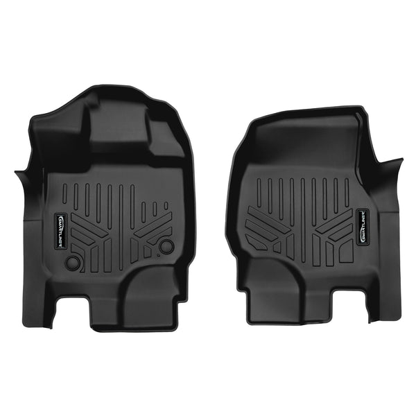 SMARTLINER Custom Fit Floor Mats 2 Row Liner Set Black Compatible With 2015-2025 Ford F-150 SuperCrew Cab with 1st Row Bucket Seats (SA0167-P/B0167)