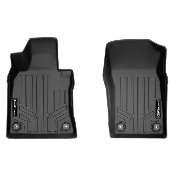 SMARTLINER Floor Mats 1st Row Liner Set Black Compatible With 2018-2022 Infiniti Q50 (SA0469)