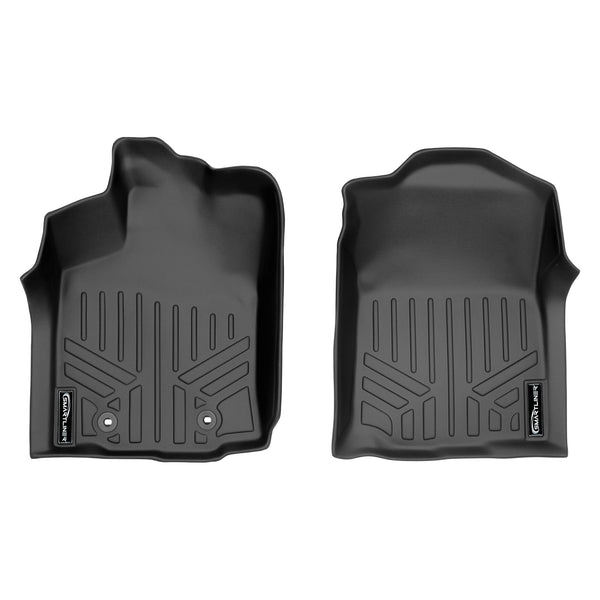 SMARTLINER Custom Fit Floor Mats 1st Row Liner Set Black Compatible With 2016-2017 Toyota Tacoma - All Models (SA0207)