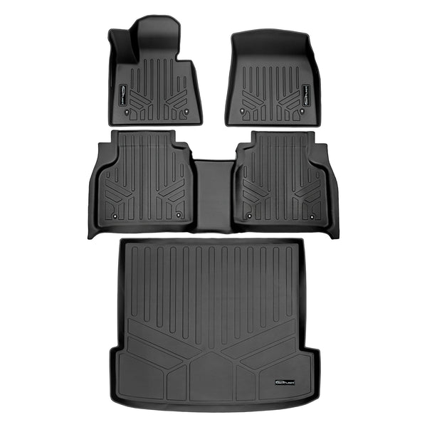 SMARTLINER Custom Fit All Weather Protection Protection Black 2 Row Floor Mat Liner Set Compatible With 2023-2024 BMW XM (SA0420/B0707/D0497)