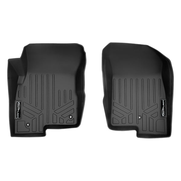 SMARTLINER Custom Fit Floor Mats 1st Row Liner Set Black Compatible With 2017 Jeep Patriot with Dual Driver Side Floor Hooks (SA0353)