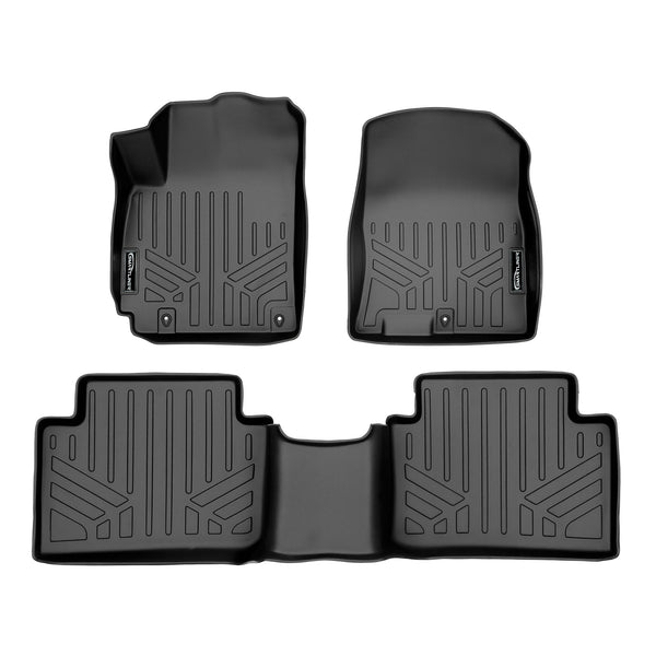 SMARTLINER Custom Fit All Weather Protection Black 2 Row Floor Liners Compatible With 2022-2023 Hyundai Kona (SA0371/B0371-N1)