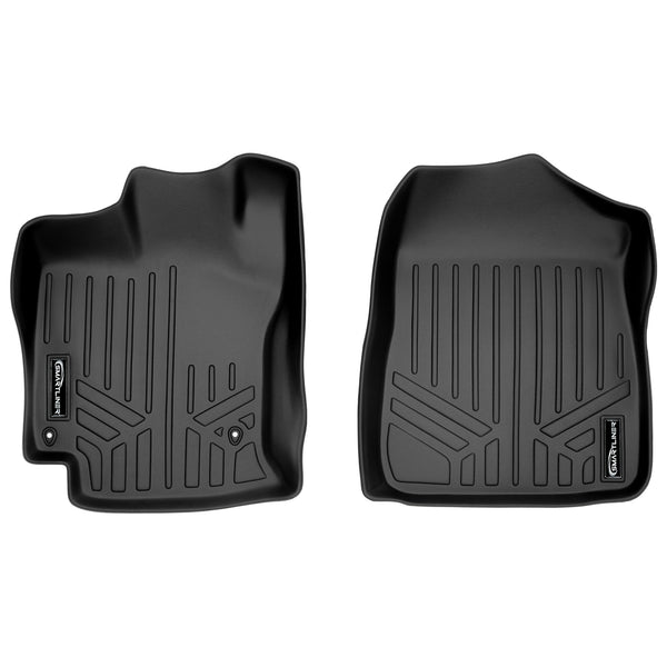SMARTLINER Custom Fit Floor Mats 1st Row Liner Set Black Compatible With 2009-2011 Toyota Venza - All Models (SA0052)
