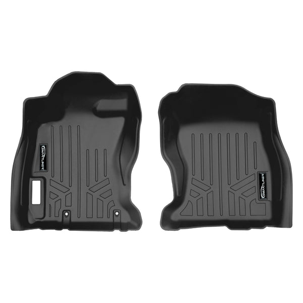 SMARTLINER Custom Fit All Weather 1st Row Black Floor Mat Liner Set Compatible With 2018-2023 Subaru Impreza/ Subaru Crosstek (SA0358)