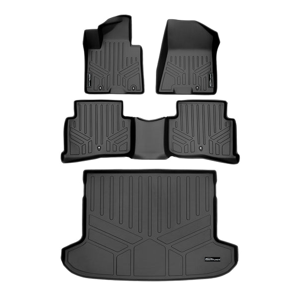 SMARTLINER Custom Fit Floor Mats and Cargo Liner Behind 2nd Row Compatible With 2019-2021 Hyundai Tucson (SA0244/B0206/D0528)