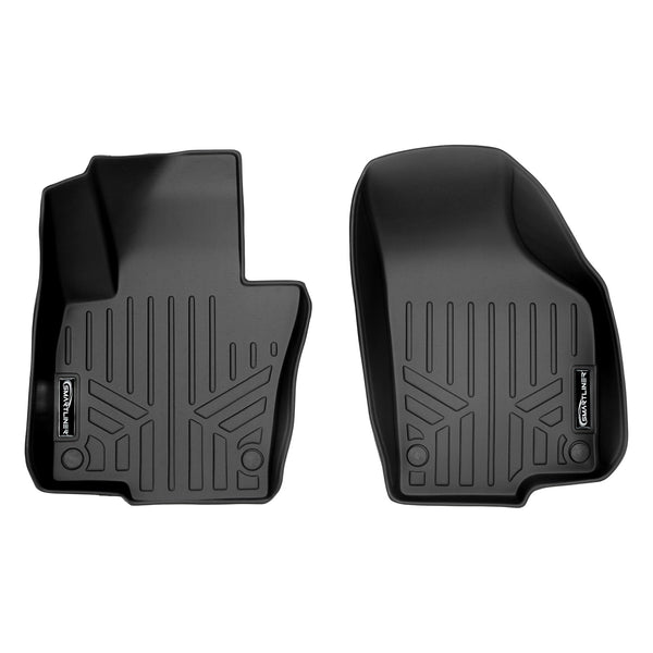 SMARTLINER Custom Fit All Weather Protection Black 1st Row Liners Compatible With 2009-2017 Volkswagen Tiguan (SA0280)