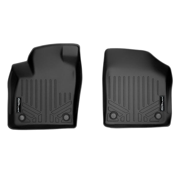 SMARTLINER All Weather Custom Fit Floor Mats 1st Row Liner Set Black Compatible With 2018-2022 Volkswagen Atlas (SA0300)