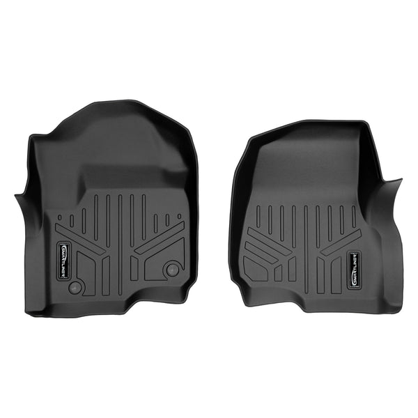 SMARTLINER Custom Fit Floor Mats 1st Row Liner Set Black Compatible With 2017-2022 Ford F-250/F-350 Super Duty Crew Cab or SuperCab (SA0246)