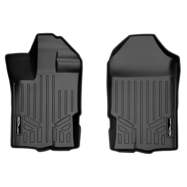 SMARTLINER Custom Fit Floor Mats 1st Row Liner Set Black Compatible With Vinyl Flooring 2019-2021 Ford Ranger (SA0454)